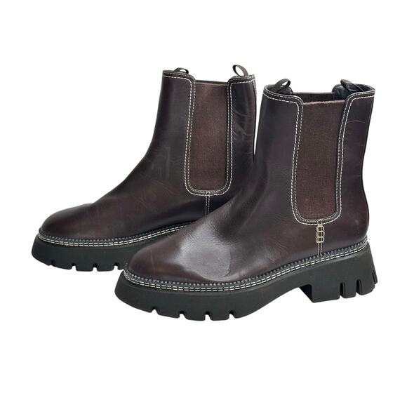Cole Haan New! Dark Brown Leather Devon Chelsea Lug Boots Waterproof Winter 9 - Picture 1 of 8